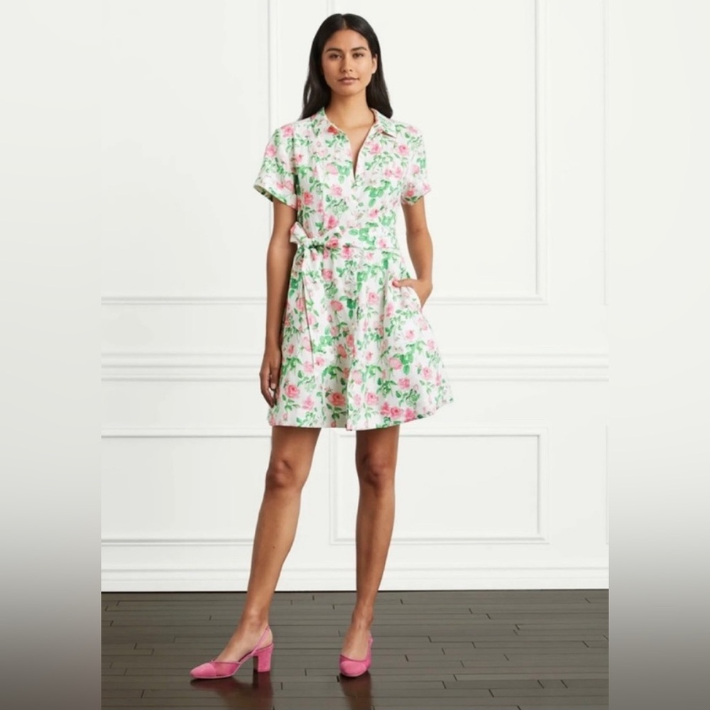 Hill House - The Laura Dress in Pink Roses